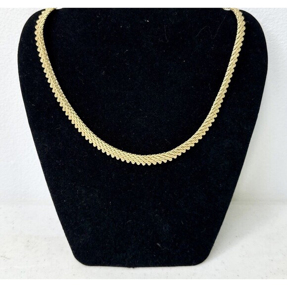 Vintage 17" Monet signed Gold Tone Thick Chain Collar Choker Necklace jewelry‎ - Picture 1 of 9